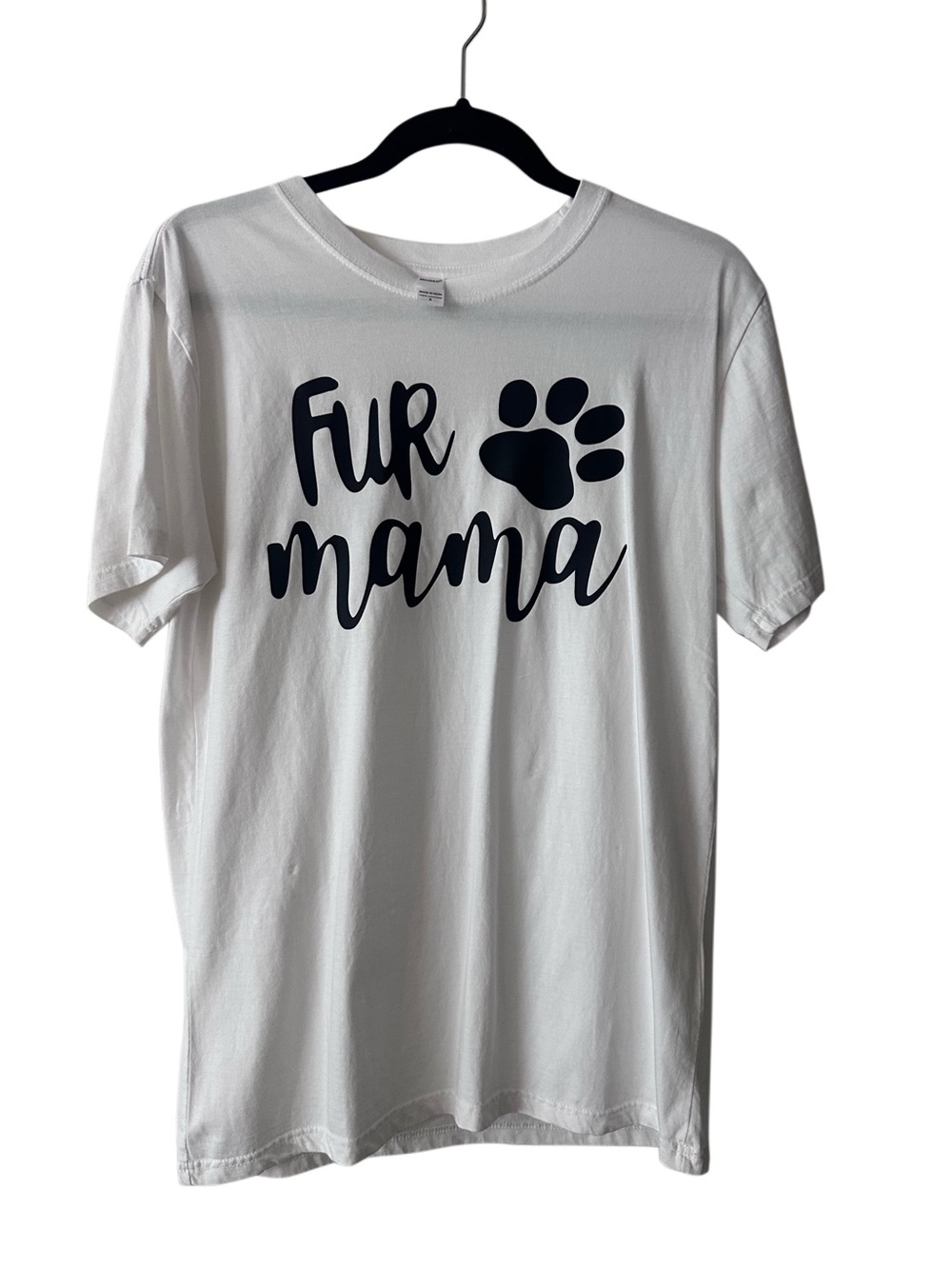 Fur Mama Graphic Tee - White with Black Print